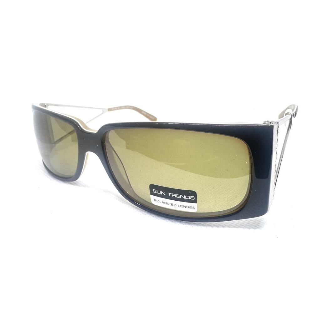 SUN TRENDS ST130 BROWN CARAMEL GOLD WRAP BY I-DEAL OPTICS SUNGLASSES 59-16